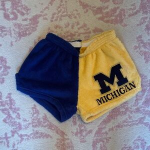 Michigan Kids Pajama Bottoms - Blue and Yellow